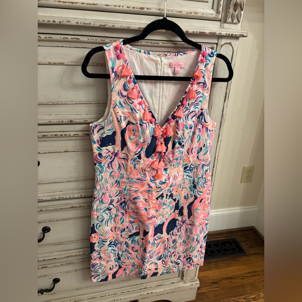 Lilly Pulitzer Pink and Blue Patterned Dress